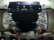 Защита алюминиевая Шериф для картера и КПП Mitsubishi Pajero Pinin 1998-2007